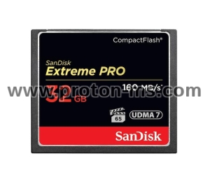 Memory card SANDISK Extreme PRO, CompactFlash, 32GB VPG-65, 160 Mb/s