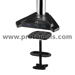 Стойка за монитор за бюро ARCTIC Z1 Pro (Gen 3), Регулируема, до 38", 15 кг, hub USB 2.0, Черна