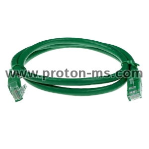 Green 1.5 meter U/UTP CAT6 patch cable with RJ45 connectors