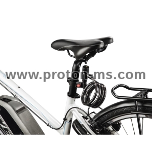 HAMA Заключващо устройство за велосипед, Спирала, 120 см, Черен
