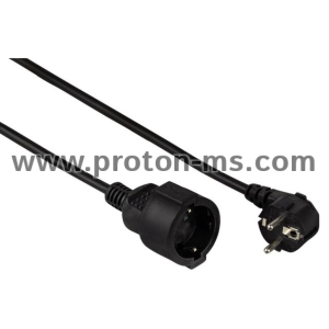  Удължителен захранващ кабел HAMA 47870, 5.0 m, Черен 