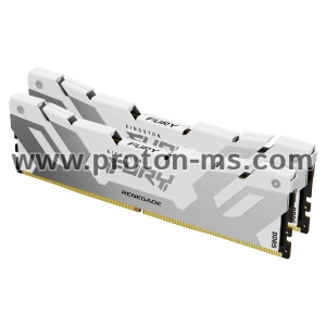 Memory Kingston Fury Renegade White 32GB(2x16GB) DDR5 6400MHz CL32 KF564C32RWK2-32