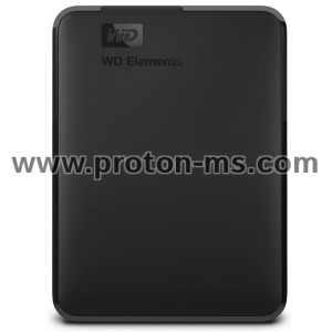 Външен хард диск Western Digital Elements Portable, 4TB, 2.5", USB 3.0, Черен
