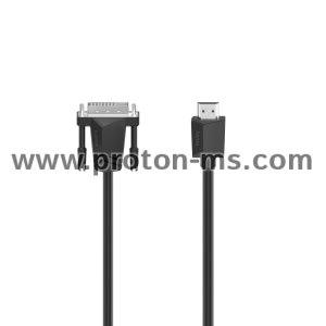 Cable HAMA  DVI-I Dual Link Plug- HDMI Plug, Ultra-HD,4K, 3m, black