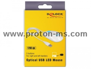 Delock Optical 3-button LED Mouse