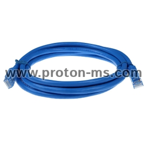 Blue 5 meter U/UTP CAT6 patch cable with RJ45 connectors