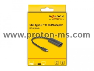 Адаптер DeLock 64229, USB-C - HDMI (DP Alt Mode), 8K, HDR