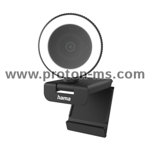 Hama Webcam with "C-800 Pro" Ring Light, QHD with Remote Control