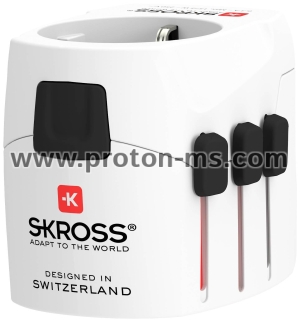 Skross 1302470 Travel adapter Pro Light USB (2xA) -World - White