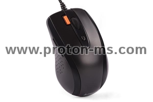 Wired mouse A4Tech N-70FX V-Track silent, Black, USB