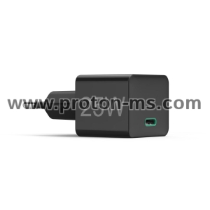 Hama Fast Charger, USB-C, PD/Qualcomm®, Mini-Charger, 25 W, black