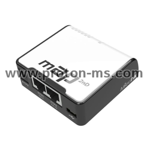 Access Point MikroTik RBmAP2nD, Dual-Chain 2.4GHz micro AP, 650MHz CPU, 64MB RAM, 2xEthernet, PoE out