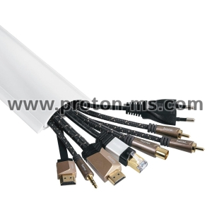 Hama Cable Duct, Self-adhesive, Semicircular, 100 x 7 x 2.1 cm, 220894