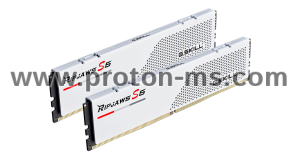 Памет G.SKILL Ripjaws S5 White, 32GB(2x16GB), DDR5, PC5-41600, 5200MHz, CL36, F5-5200J3636C16GX2-RS5W