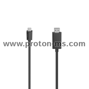 Кабел HAMA 200718, USB-C мъжко - HDMI мъжко, Ultra-HD, 4K, 1.5 м, Черен