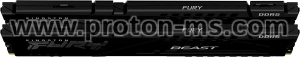 Memory Kingston FURY Beast Black 16GB(2x8GB) DDR5,4800MHz, CL38, KF548C38BBK2-16