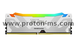 Памет Kingston Fury Renegade White RGB 32GB(2x16GB) DDR5 7200MHz CL38 KF572C38RWAK2-32, XMP