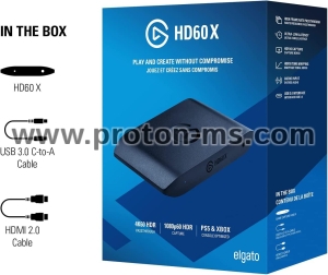 Външен кепчър ELGATO HD60 X, HDR 4K, HDMI