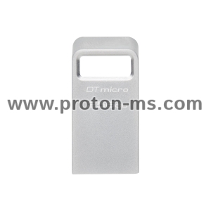 USB stick KINGSTON DataTraveler Micro, 256GB, USB-A 3.2 Gen 1, Silver