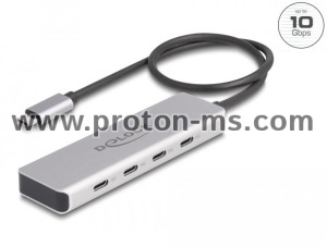 Delock USB 10 Gbps USB Type-C Hub with 4 x USB Type-C female with 35 cm connection cable