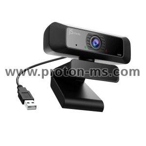 Уеб камера j5create JVCU100, HD, микрофон,1080p, 360° Rotation, Черен