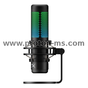 Настолен микрофон HyperX QuadCast S, USB, 3.5 mm