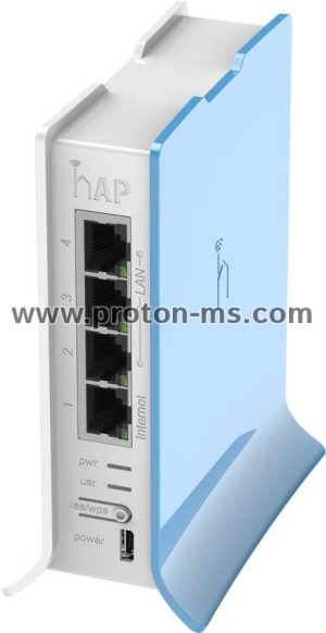 Wireless Access Point MikroTik hAP lite RB941-2nD-TC, 32MB RAM, 4xLAN, built-in 2.4Ghz 802.11b/g/n, tower case