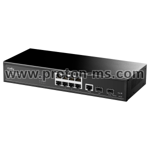 Switch 8 port Cudy GS2008S2, L2, 8 x Gigabit Ethernet ports, 2 x SFP, 128MB RAM