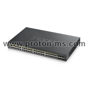 Switch ZYXEL GS1920-48HP, 44x GbE ports, 4x Combo ports SFP/RJ-45, managed, Rack-Mount
