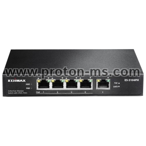 5 Port Fast Ethernet Switch with 4 PoE+ Ports