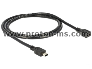 Удължителен кабел DeLock, USB-B женско - USB-B мъжко, USB 2.0, 1 м, Черен