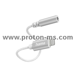 Hama Lightning Adapter to 3.5 mm Audio Socket, white