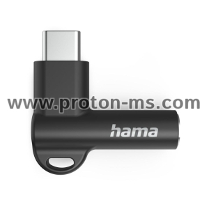 Hama USB-C – 3.5 mm Jack Socket Aux Adapter, 90°, 201701