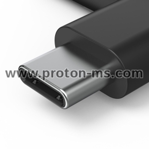 Адаптер Hama, USB-C – 3,5 mm жак, Aux, 90°, черен