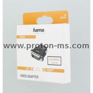Hama Video Adapter, DVI Plug - HDMI™ Socket, Ultra-HD 4K