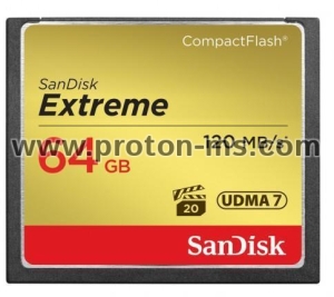 Memory card  SANDISK Extreme Compact flash, 64GB, UDMA7