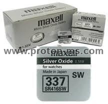 Бутонна батерия сребърна MAXELL SR-416 SW 1.55V /337/   1.55V