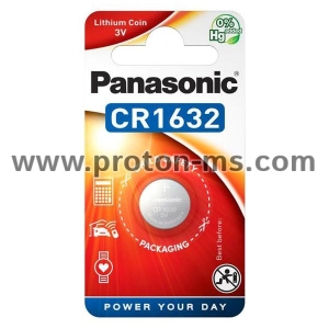 Battery lithium CR1632 3V  PANASONIC, 1 pcs in blister /price is for 1 pc/
