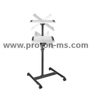 Hama Projector Table with 2 Levels (42 x 50 / 40 x 35 cm), Height-Adjustable, white