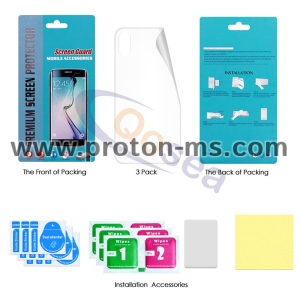 Скрийн протектор за iPhone X 10, Ултратънък Back Screen Protector 3X Clear LCD Guard Shield Film Skin Ultra thin