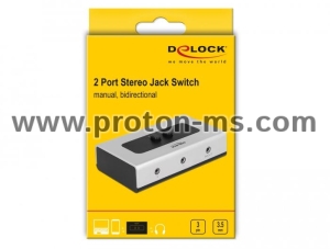 Delock Switch Stereo Jack 3.5 mm 2 port manual bidirectional