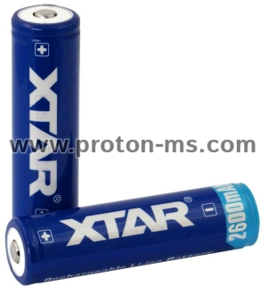 Акумулаторна батерия XTAR за фенери 18650 със защита , 2600mAh, Li-ion