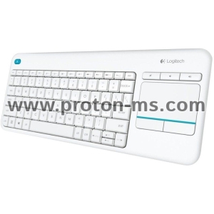 Wireless Keyboard Logitech Touch K400 Plus, White