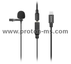 BOYA Clip-on Lavalier Microphone for iOS devices BY-M2D