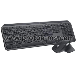 Kомплект клавиатура с мишка Logitech MX Keys S Combo, Подложка за китка, Черен