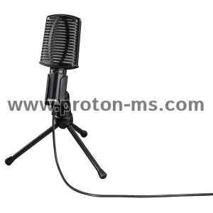 Настолен микрофон HAMA MIC-USB Allround, за PC/лаптоп, USB, Черен