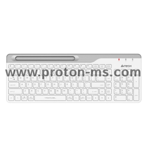 Wireless Keyboard A4TECH FBK25, Bluetooth & 2.4G, White, Smartphone Cradle