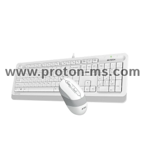Комплект клавиатура и мишка A4TECH Fstyler F1010, Бял