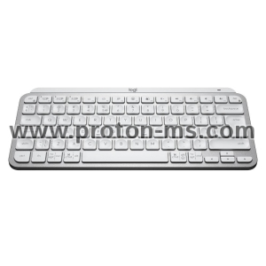 Безжична клавиатура Logitech MX Keys Mini, Bluetooth, USB-C, Pale Grey