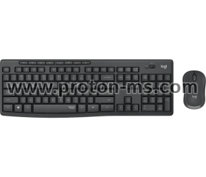 Wireless Keyboard and mouse set Logitech MK295 Silent, Graphite